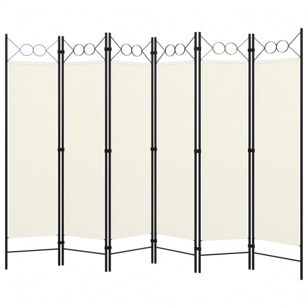 6-panel Room Divider Cream White Image 2