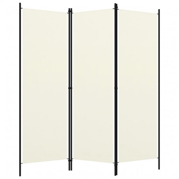 3-panel Room Divider Cream White 150x180 Cm Image 2