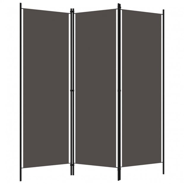 3-panel Room Divider Anthracite 150x180 Cm Image 2