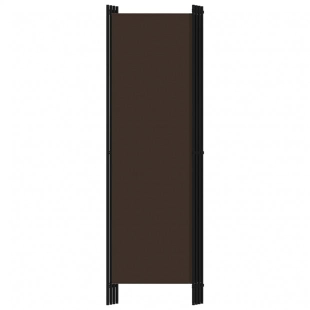 4-panel Room Divider 200x180 Cm Brown Image 4