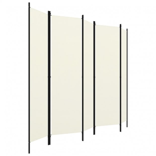 5-panel Cream White Room Divider 250x180 Cm Image 3