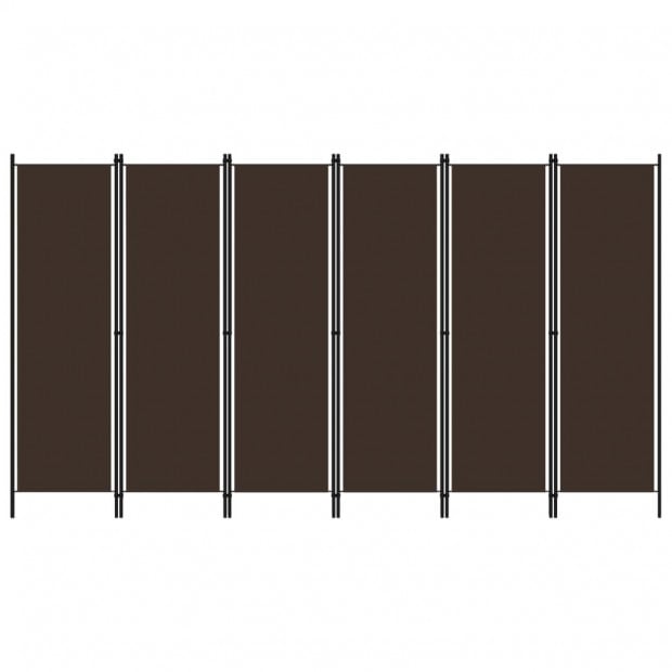 6-panel Room Divider Brown 300x180 Cm