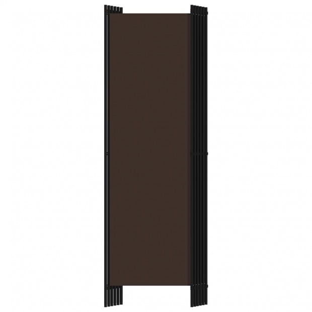 6-panel Room Divider Brown 300x180 Cm Image 4