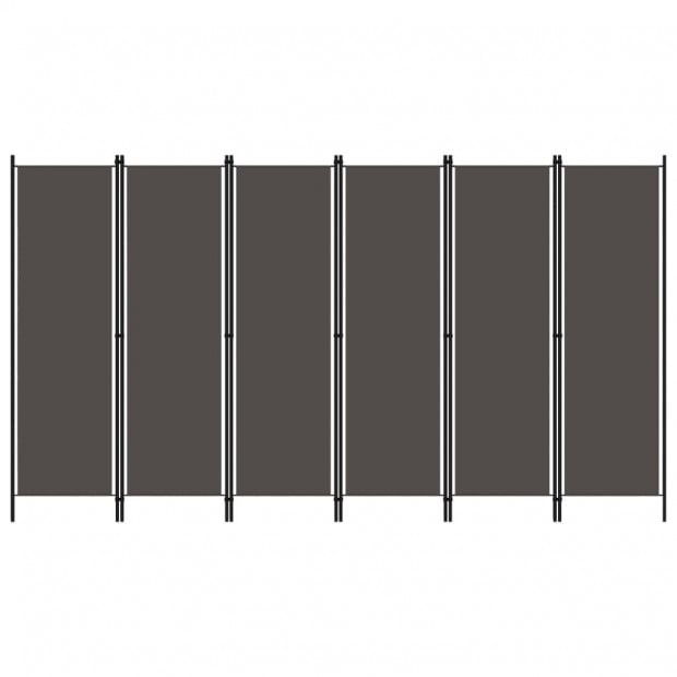 6-panel Room Divider Anthracite 300x180 Cm