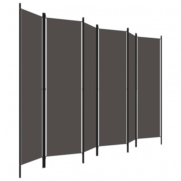 6-panel Room Divider Anthracite 300x180 Cm Image 3