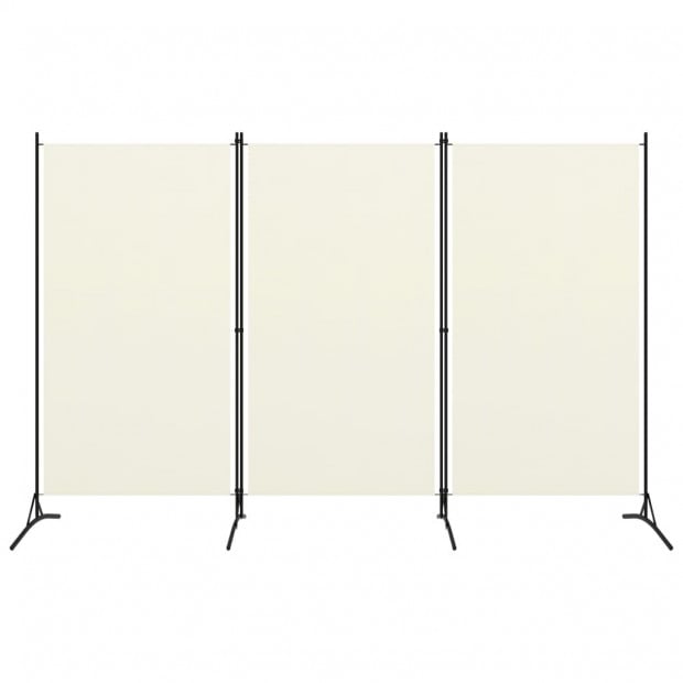 3-panel Room Divider Cream White 260x180 Cm