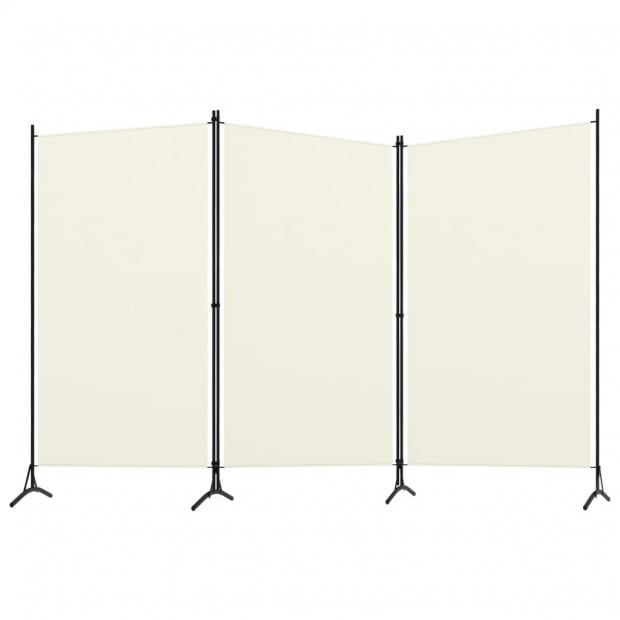 3-panel Room Divider Cream White 260x180 Cm Image 2