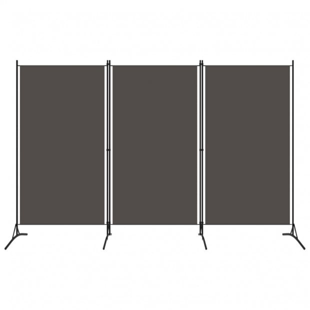 3-panel Room Divider Anthracite 260x180 Cm