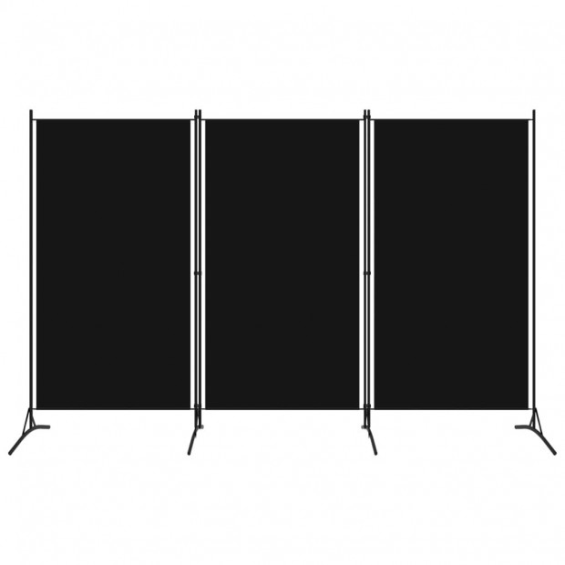 3-panel Room Divider Black 260x180 Cm