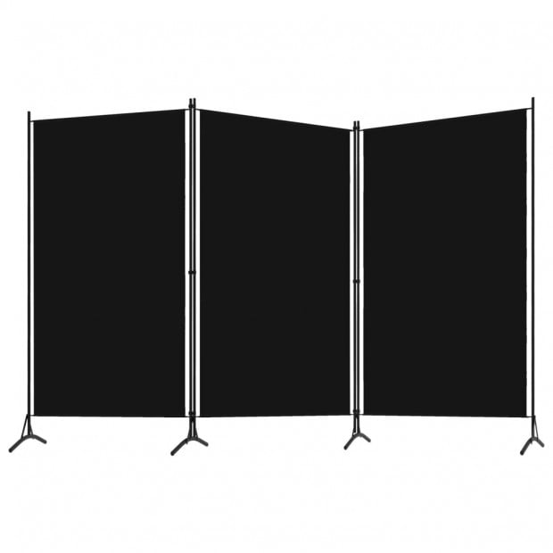 3-panel Room Divider Black 260x180 Cm Image 2