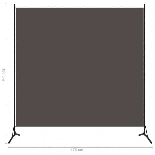 1-panel Room Divider Anthracite 175x180 Cm Image 5