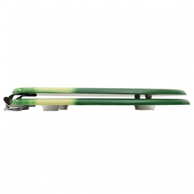 Toilet Seat With Lid Mdf Green Water Drop Design Image 4