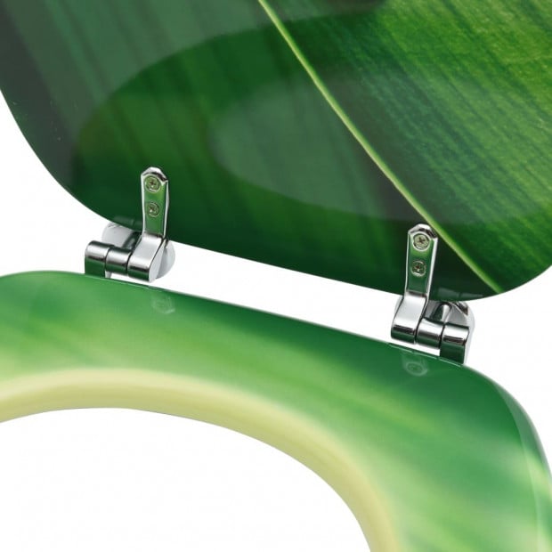 Toilet Seat With Lid Mdf Green Water Drop Design Image 7