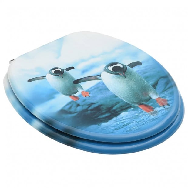 Toilet Seat With Lid Mdf Penguin Design Image 3