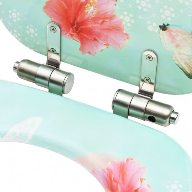 Toilet Seat With Soft Close Lid Mdf Flamingo Design Image 7
