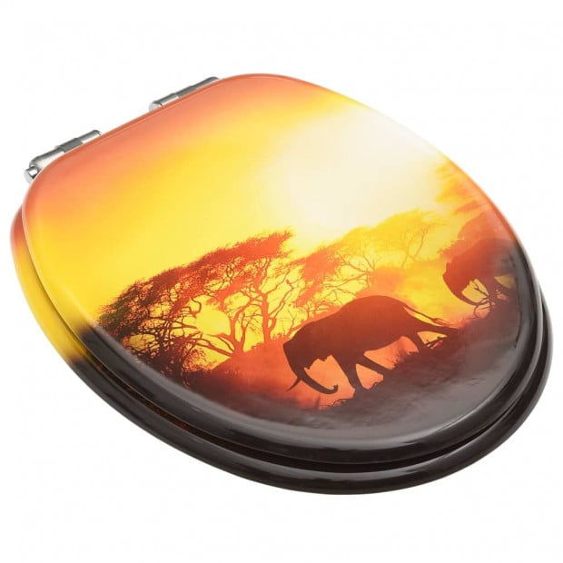 Wc Toilet Seat With Soft Close Lid Mdf Savanne Design Image 3