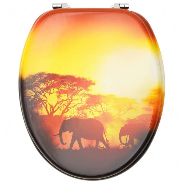 Wc Toilet Seat With Lid Mdf Savanne Design Image 5