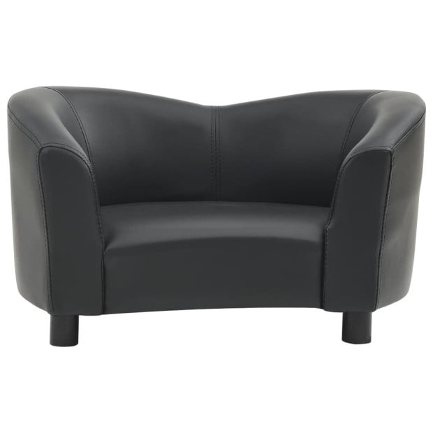 Dog Sofa Black 67x41x39 Cm Faux Leather Image 3