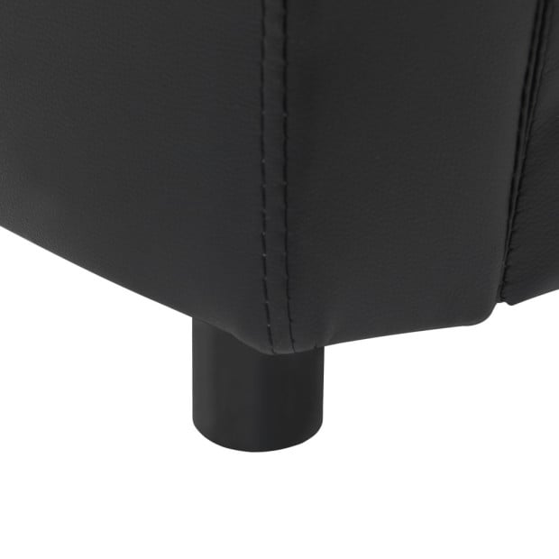 Dog Sofa Black 67x41x39 Cm Faux Leather Image 7