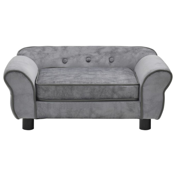 Dog Sofa Grey 72x45x30 Cm Plush Image 3