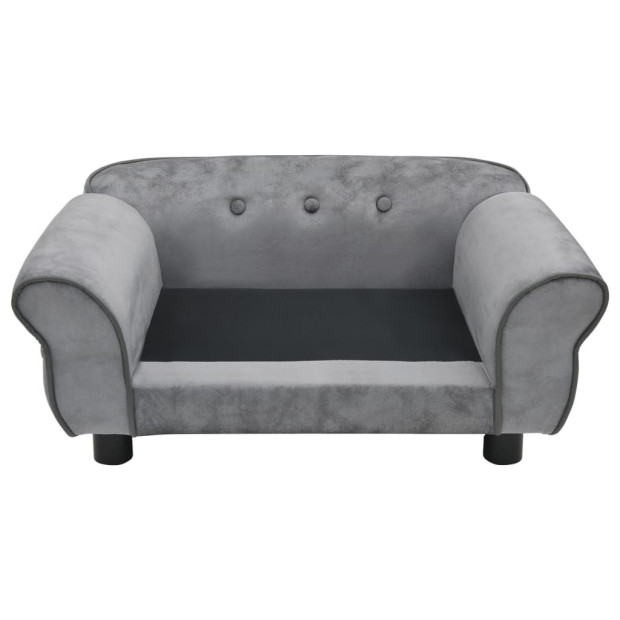 Dog Sofa Grey 72x45x30 Cm Plush Image 4