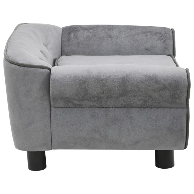 Dog Sofa Grey 72x45x30 Cm Plush Image 5