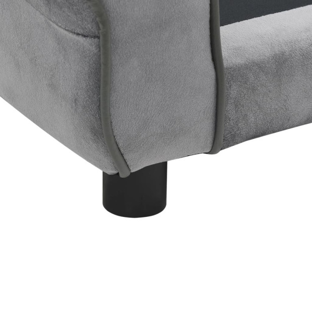 Dog Sofa Grey 72x45x30 Cm Plush Image 8