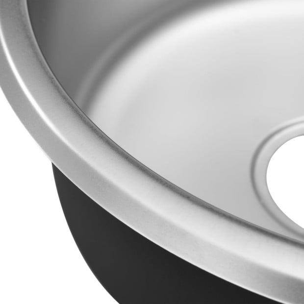 Kitchen Sink With Overflow Hole Stainless Steel Image 6