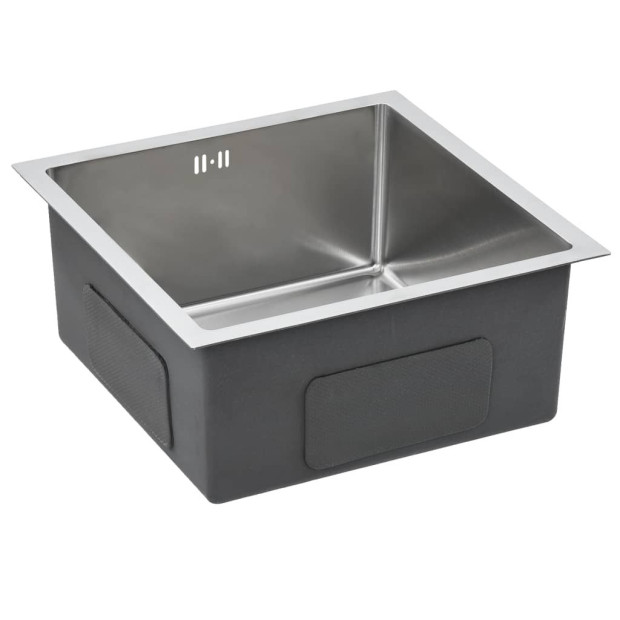 Handmade Kitchen Sink With Overflow Hole Stainless Steel Image 3