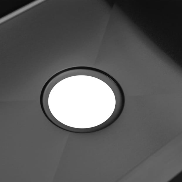 Handmade Kitchen Sink With Overflow Hole Black Stainless Steel Image 5