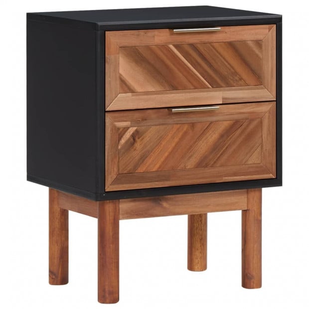 Nightstand 40x30x53 Cm Solid Acacia Wood And Mdf