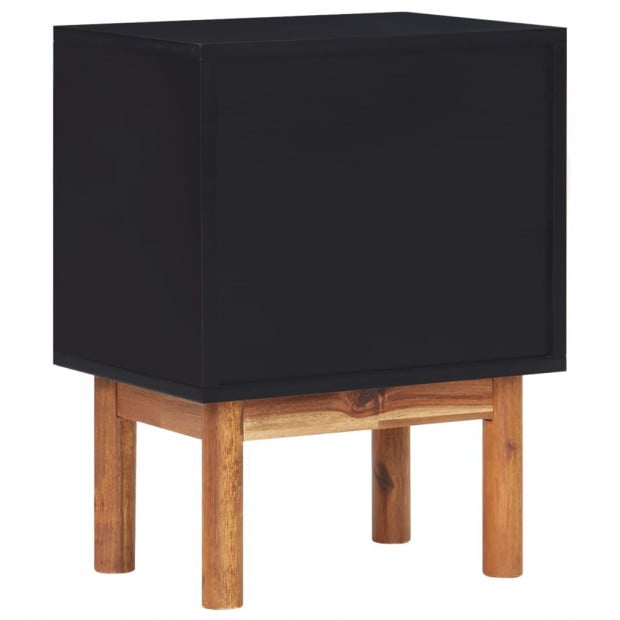 Nightstand 40x30x53 Cm Solid Acacia Wood And Mdf Image 5