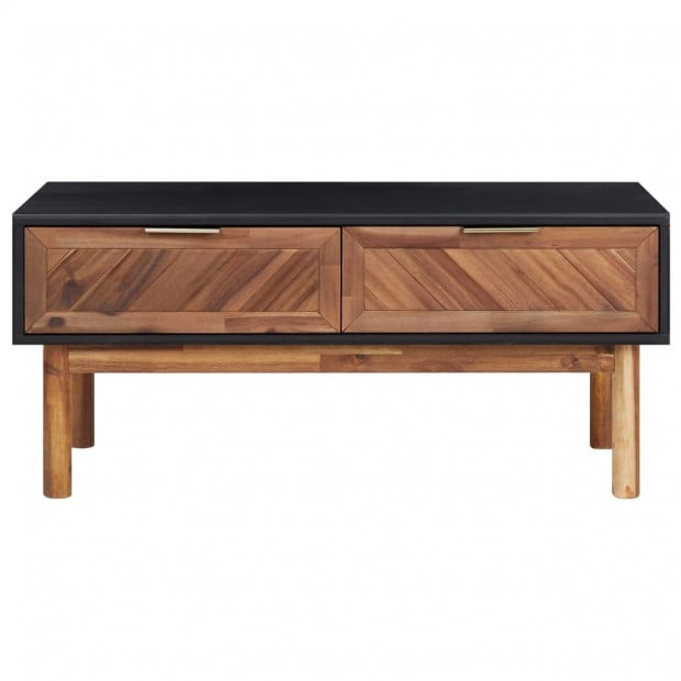 Coffee Table 90x50x40 Cm Solid Acacia Wood And Mdf Image 3