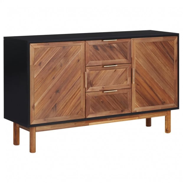 Sideboard 115x35x70 Cm Solid Acacia Wood And Mdf