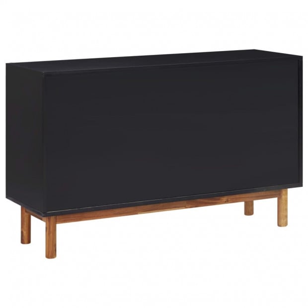Sideboard 115x35x70 Cm Solid Acacia Wood And Mdf Image 6