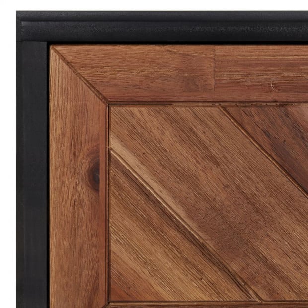 Sideboard 115x35x70 Cm Solid Acacia Wood And Mdf Image 7