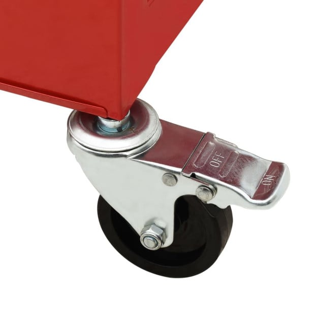 Tool Trolley With 4 Drawers Steel Red Image 7