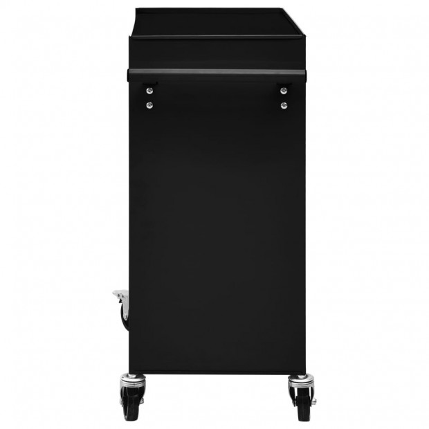 Tool Trolley With 4 Drawers Steel Black Image 4