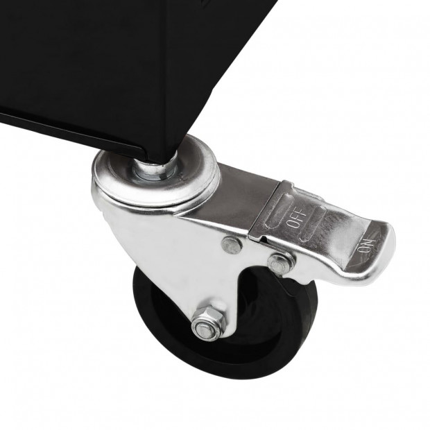 Tool Trolley With 4 Drawers Steel Black Image 7