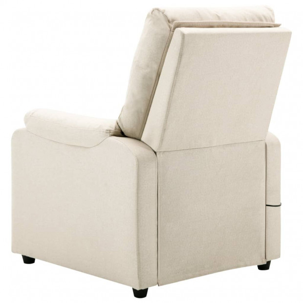 Massage Chair Recliner Sofa Cream Fabric Image 7