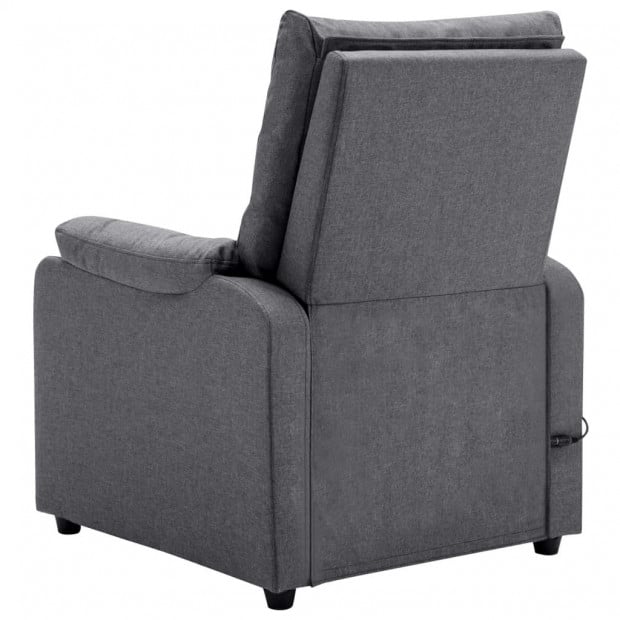 Massage Recliner Dark Grey Fabric Image 7