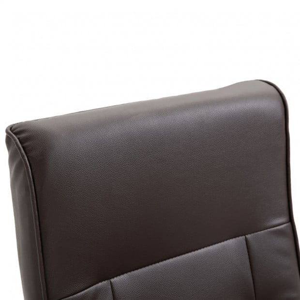 Massage Chair Brown Faux Leather Image 8