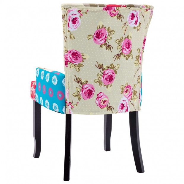 French Chair Patchwork Design Fabric Image 5