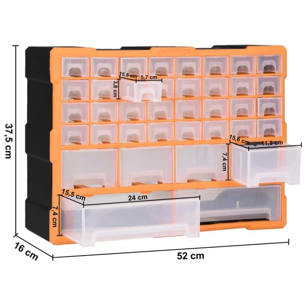 Multi-drawer Organiser With 40 Drawers 52 x 16 x 37.5cm Image 9