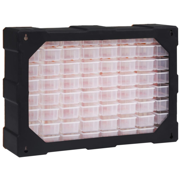 Multi-drawer Organiser With 64 Drawers 52 x 16 x 37.5cm Orange Image 4
