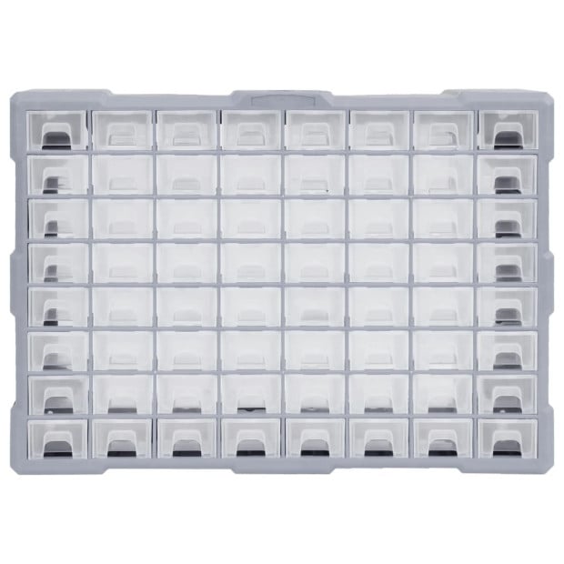 Multi-drawer Organiser With 64 Drawers 52 x 16 x 37.5cm - Blue Image 3