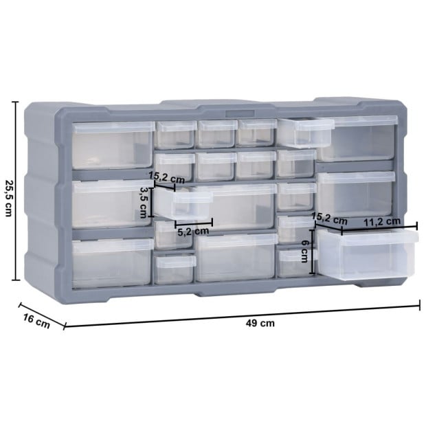 Multi-drawer Organiser With 22 Drawers 49 x 16 x 25.5cm Image 9