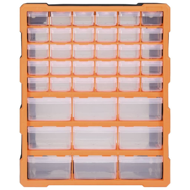 Multi-drawer Organiser With 39 Drawers 38 x 16 x 47cm Orange Image 2