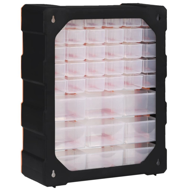 Multi-drawer Organiser With 39 Drawers 38 x 16 x 47cm Orange Image 4
