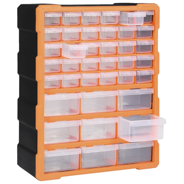 Multi-drawer Organiser With 39 Drawers 38 x 16 x 47cm Orange Image 5
